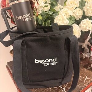 Lands' End Black Canvas Tote and Stanley 40 Oz tumbler bundle deal
